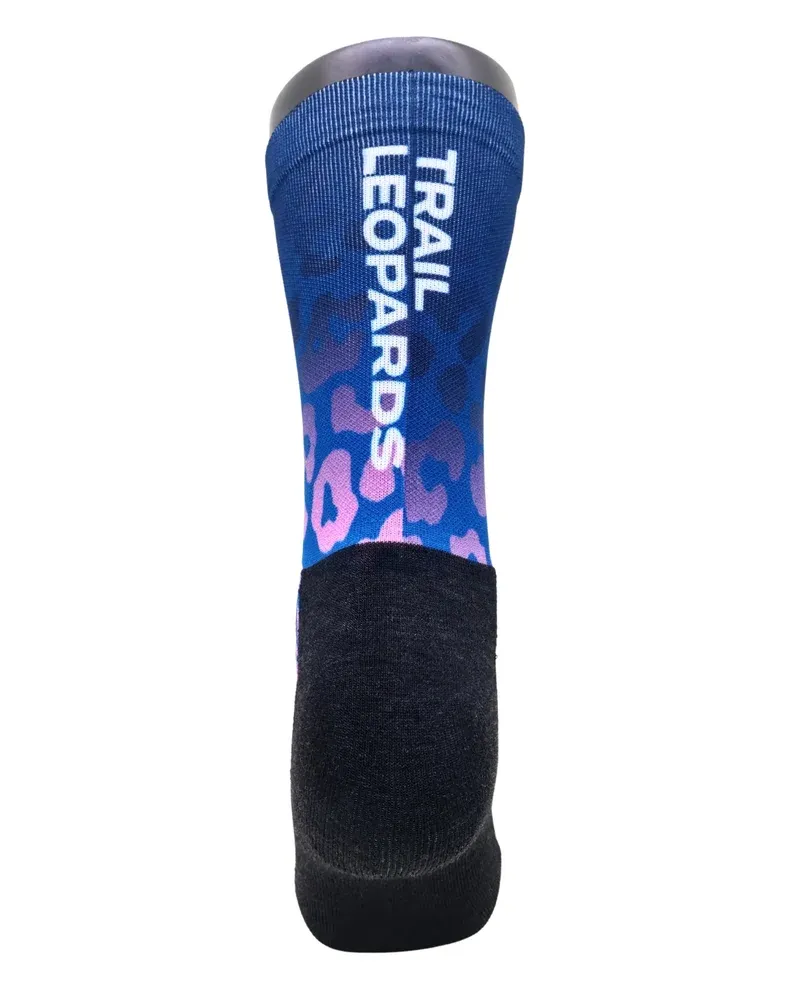 Blue Leopard Running Socks – alternate