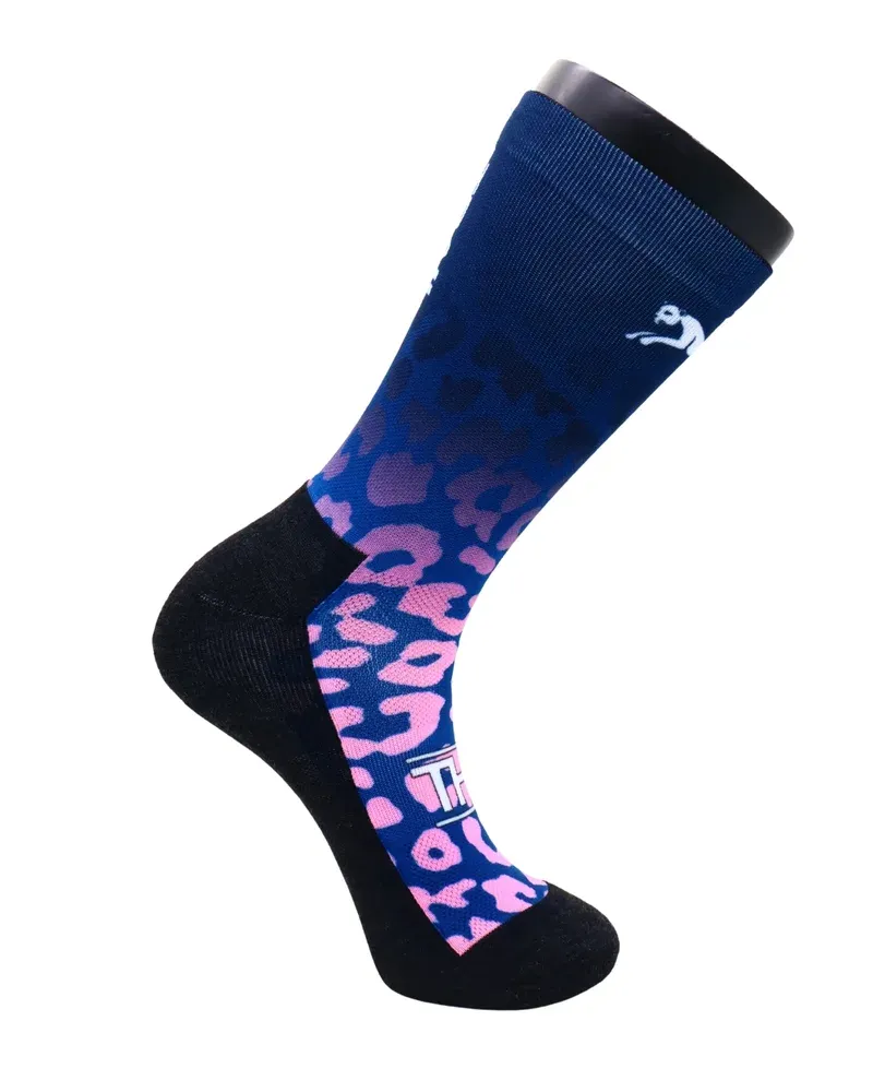 Blue Leopard Running Socks alternate view 3