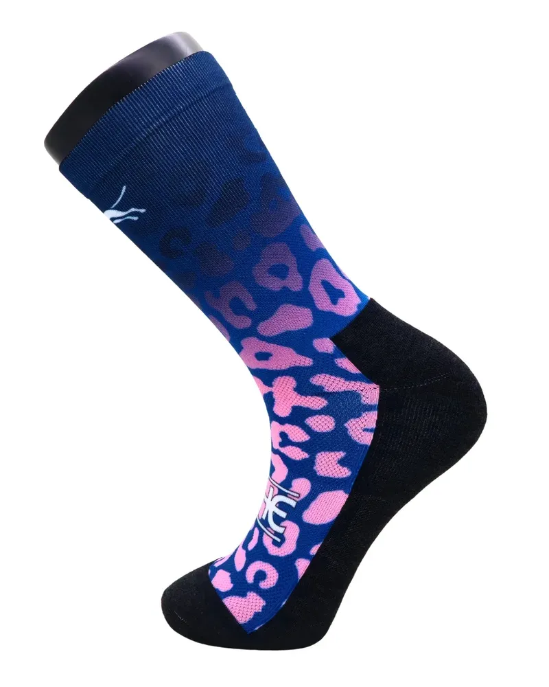 Blue Leopard Running Socks alternate view 4