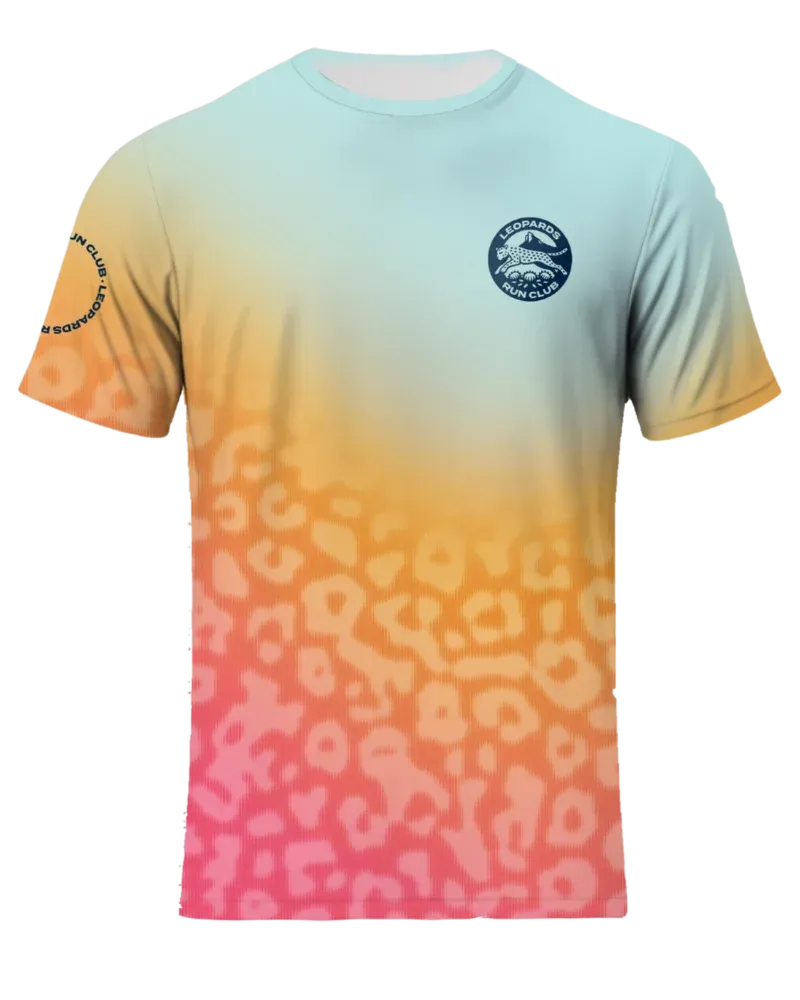 Sunset Leopard Performance Tee